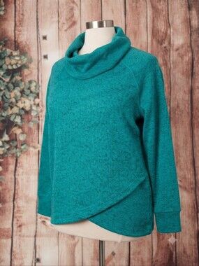 Ideology Womens Cowl Neck Fleece Pullover Sweater Size XXL